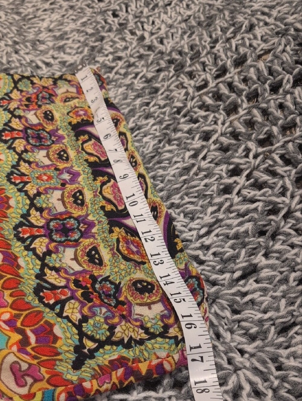 Patrons of Peace Boho Festival Tank Top Small | Psychedelic Print Racerback - Picture 7 of 7